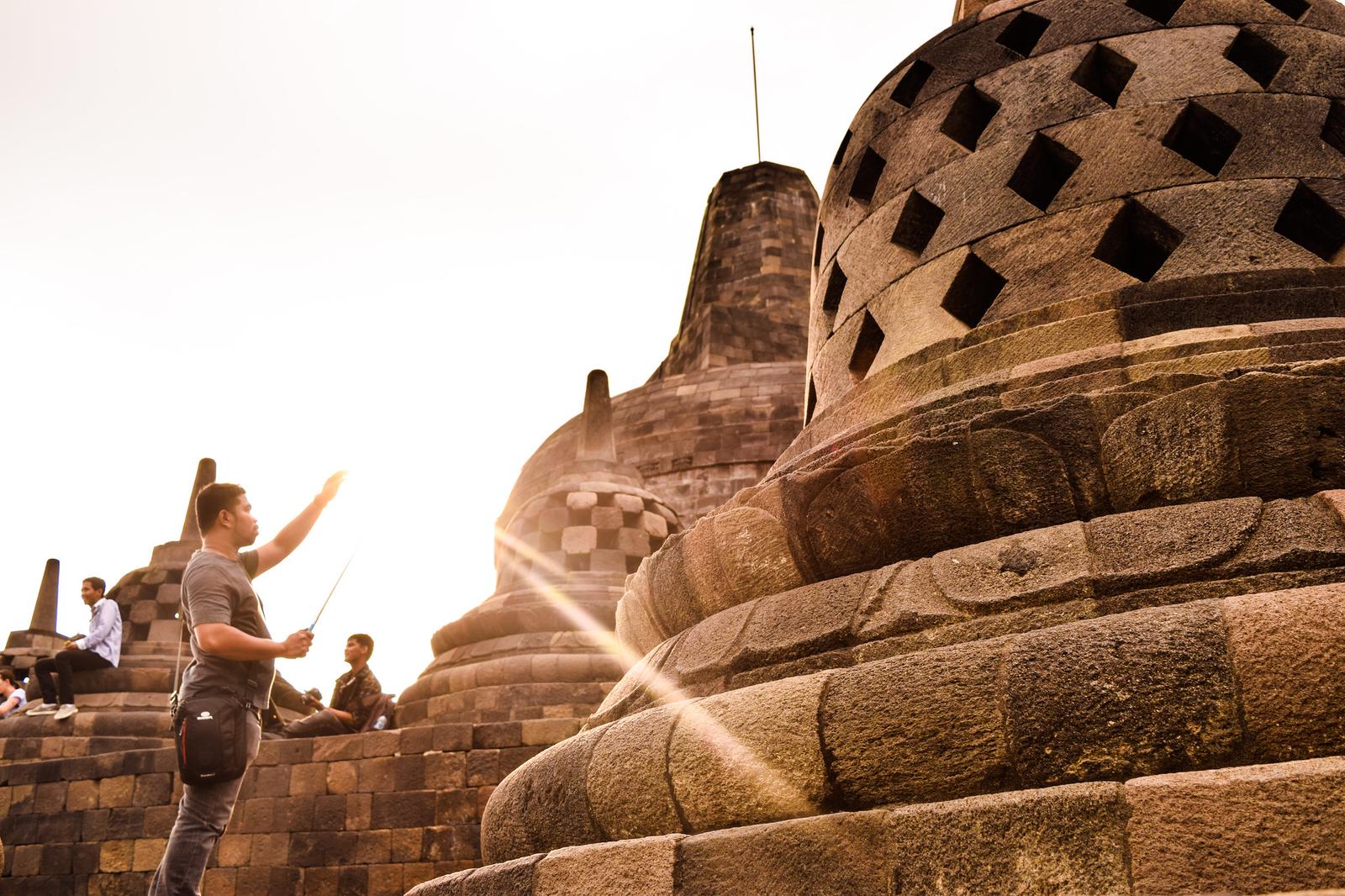 A Keeper Shot: A Tourist with His Selfie Stick