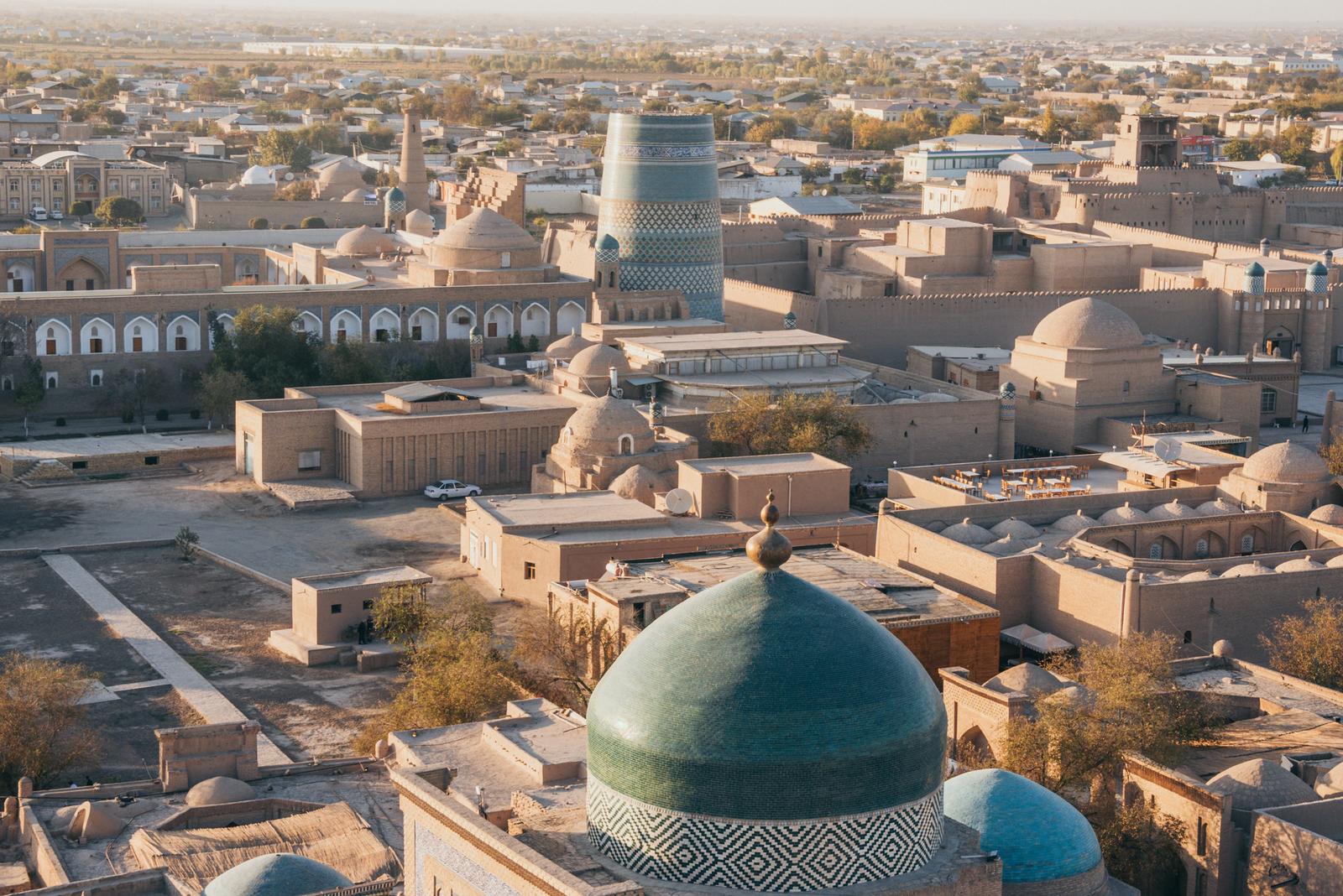 Khiva nhìn từ Tháp Islam Khoja