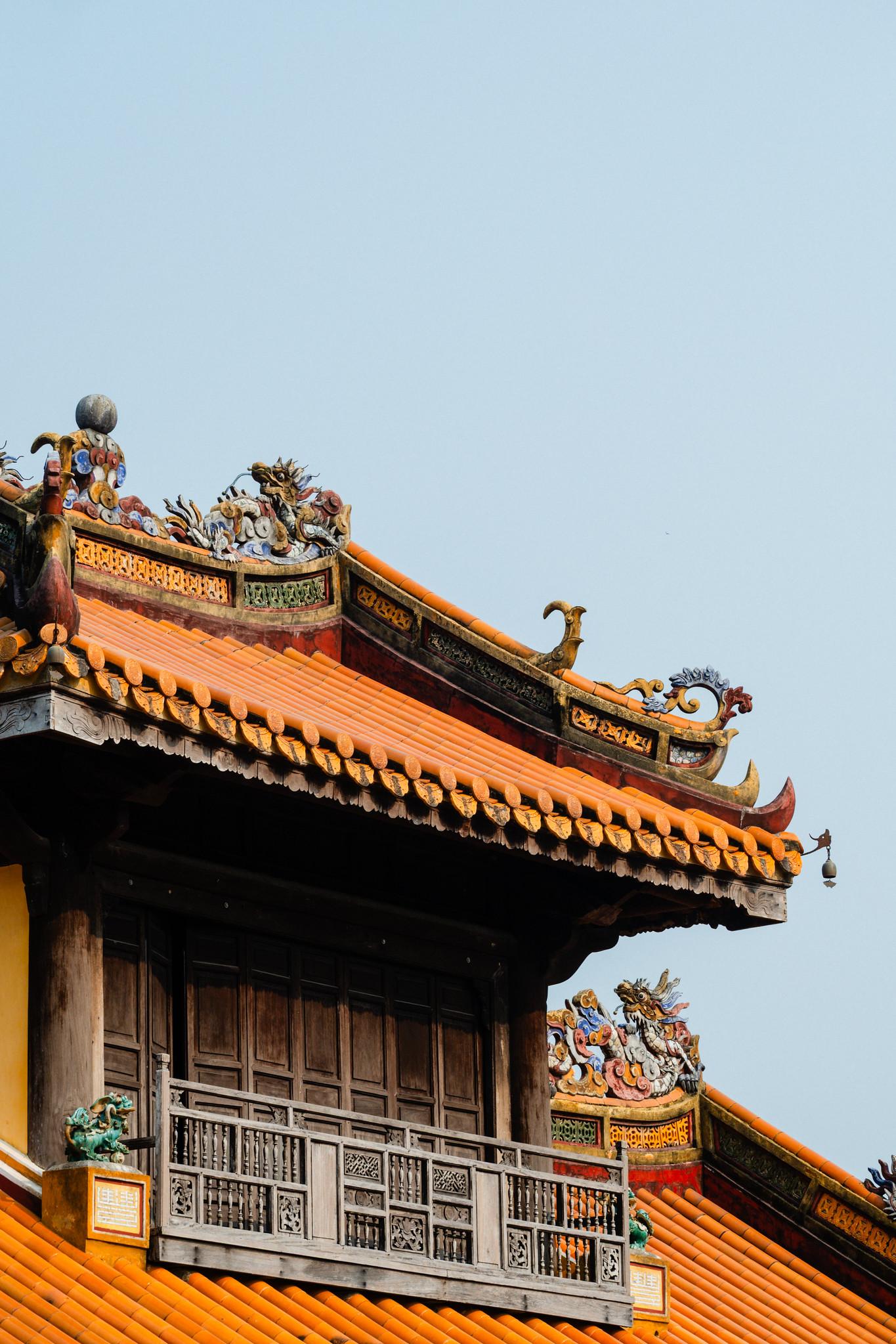 Decorations on the Roof of Khiem Cung Gate