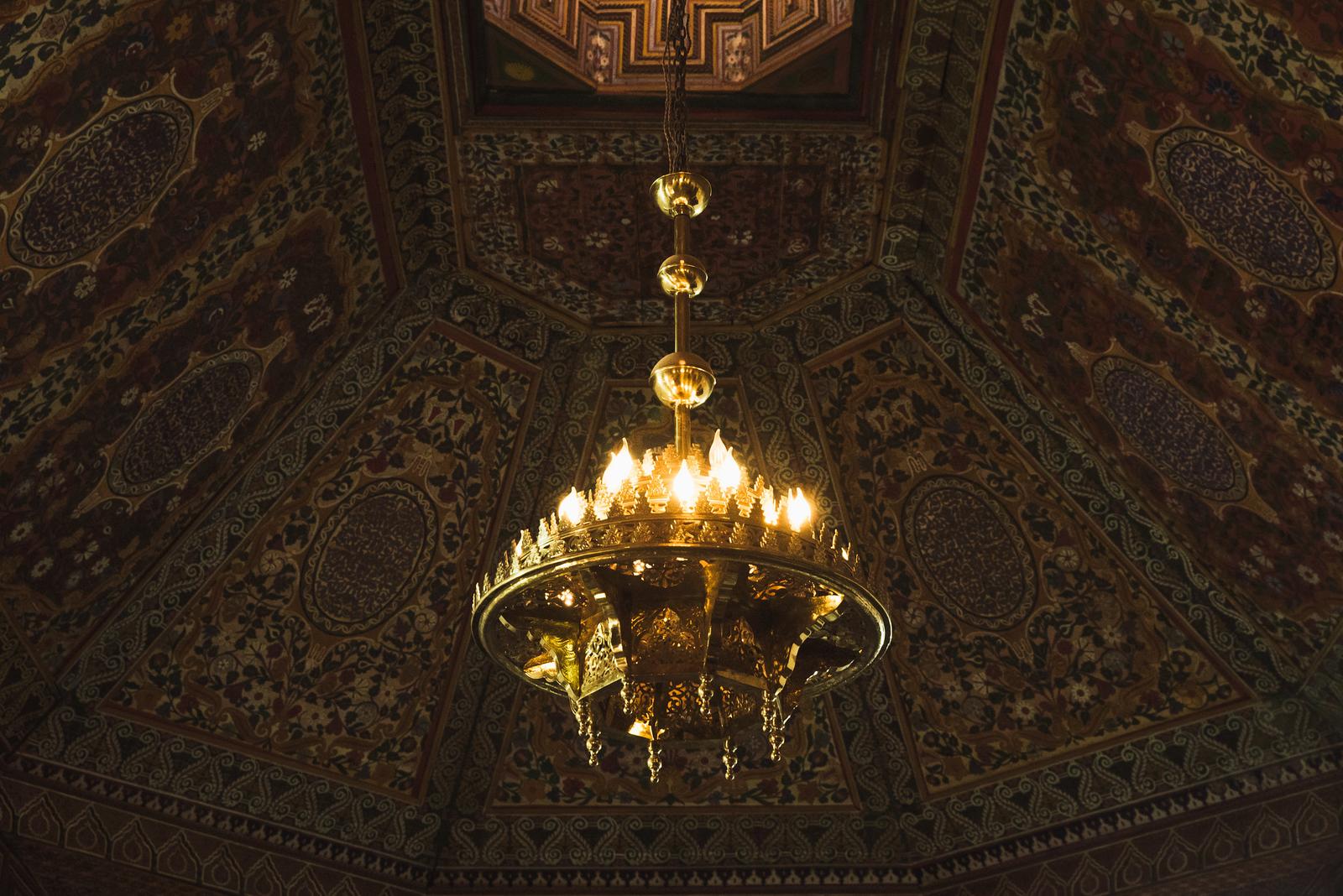 Ceiling Patterns and Chandelier