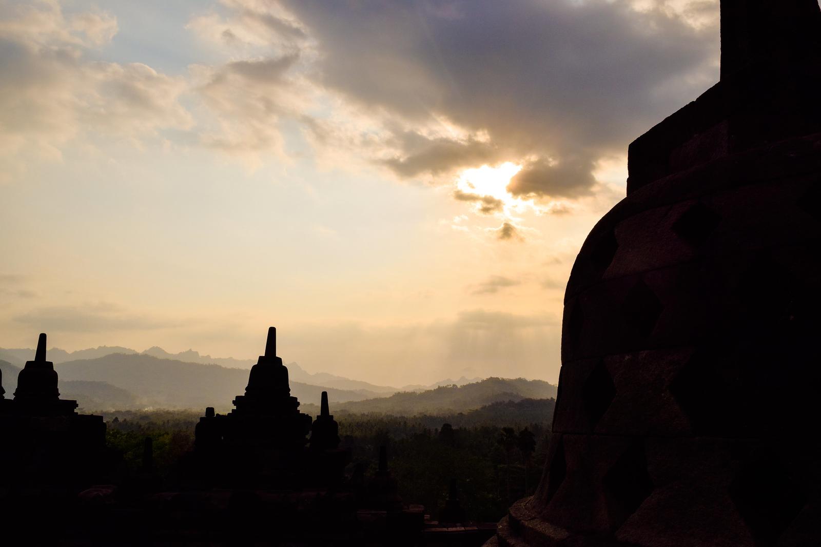 The Silhouettes of the Stupas
