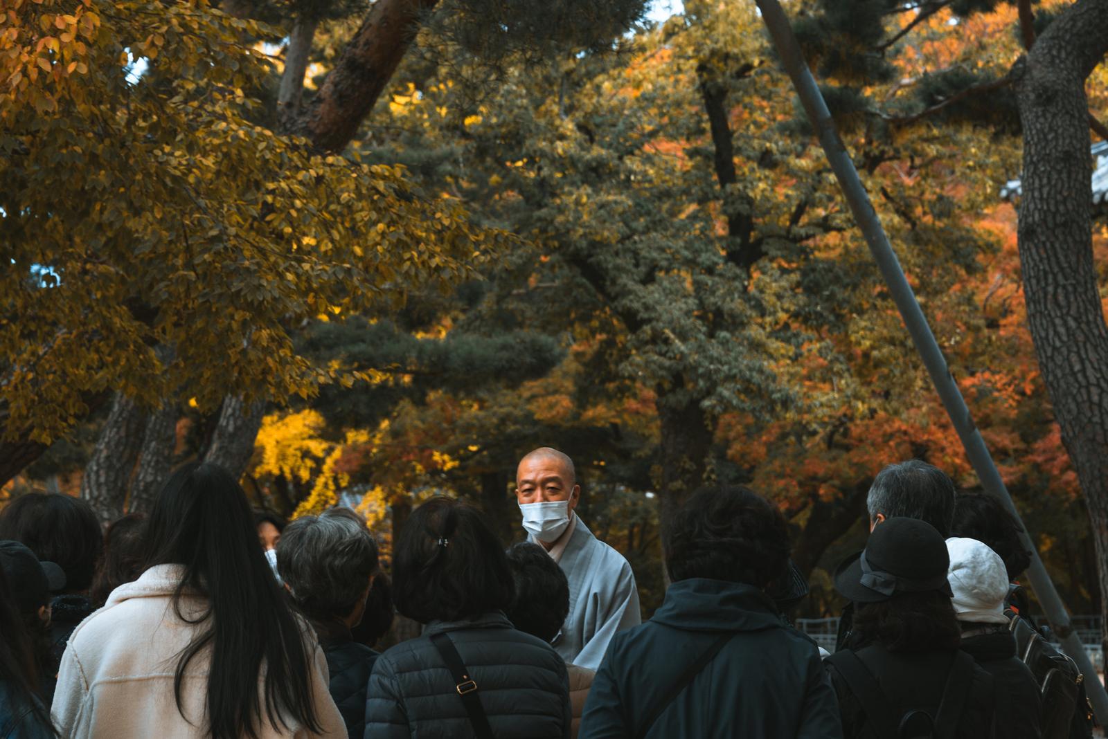 A Monk Teaching to Pilgrims