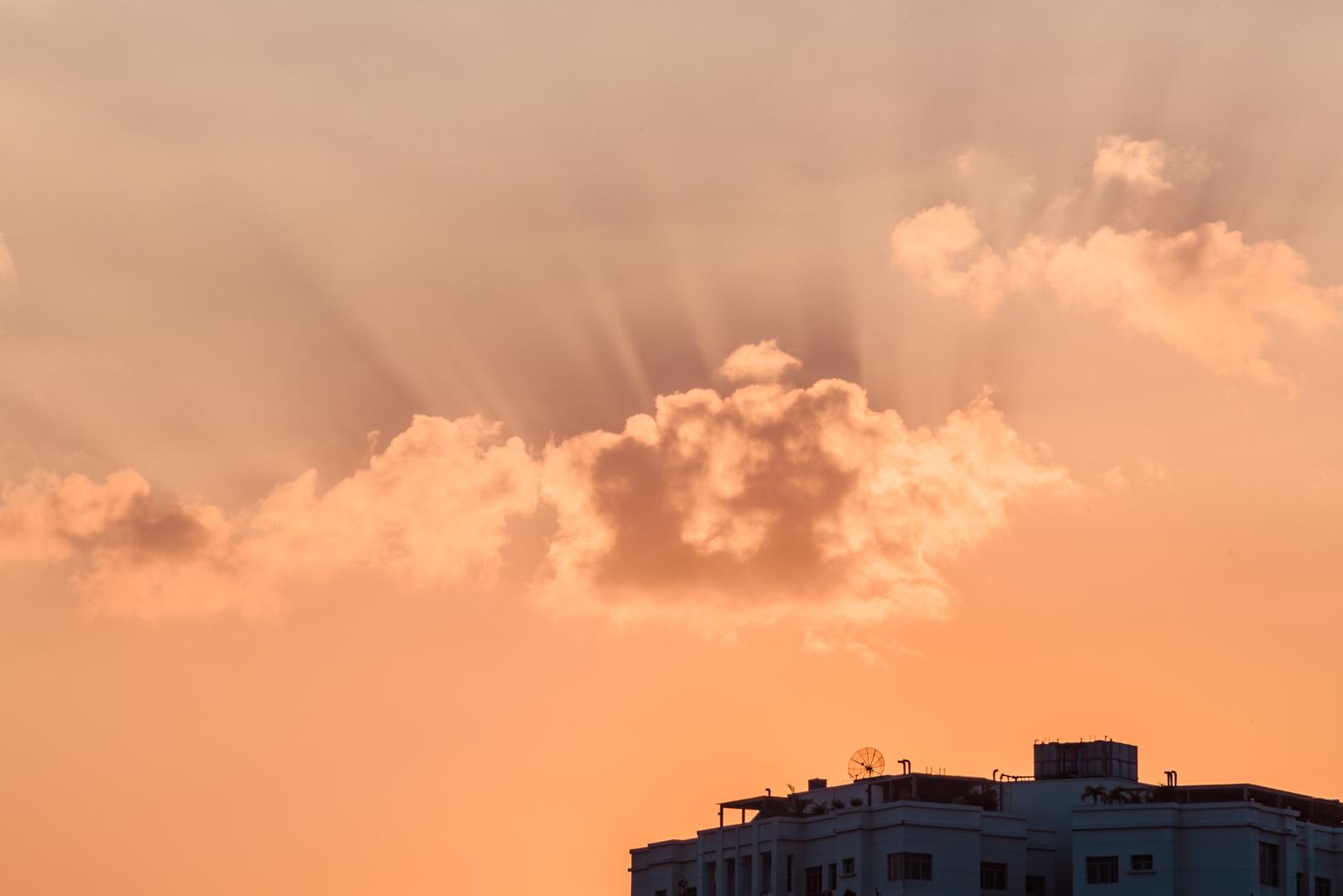 Sunset over Modern Buildings