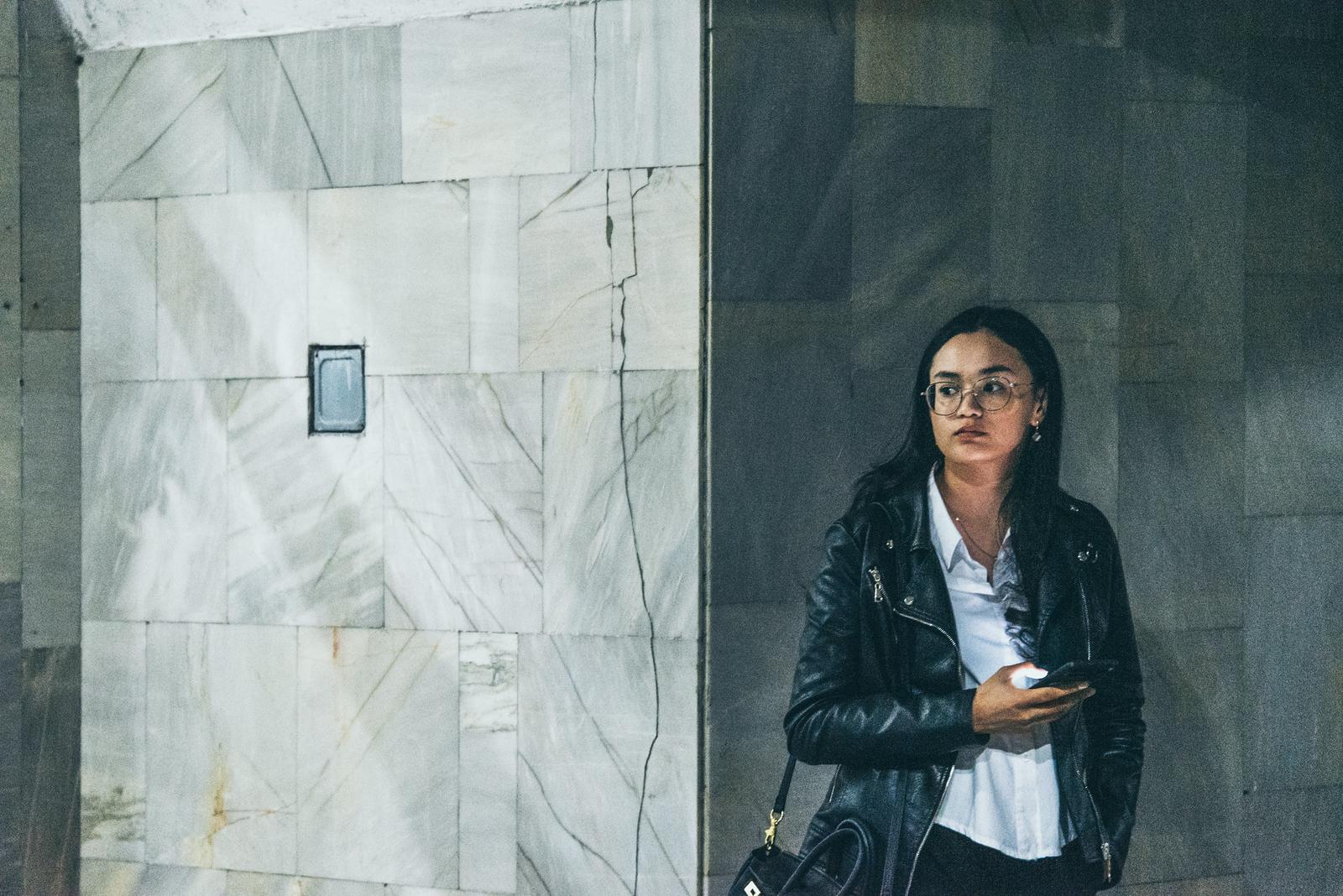 A Girl Waiting at Oybek Station