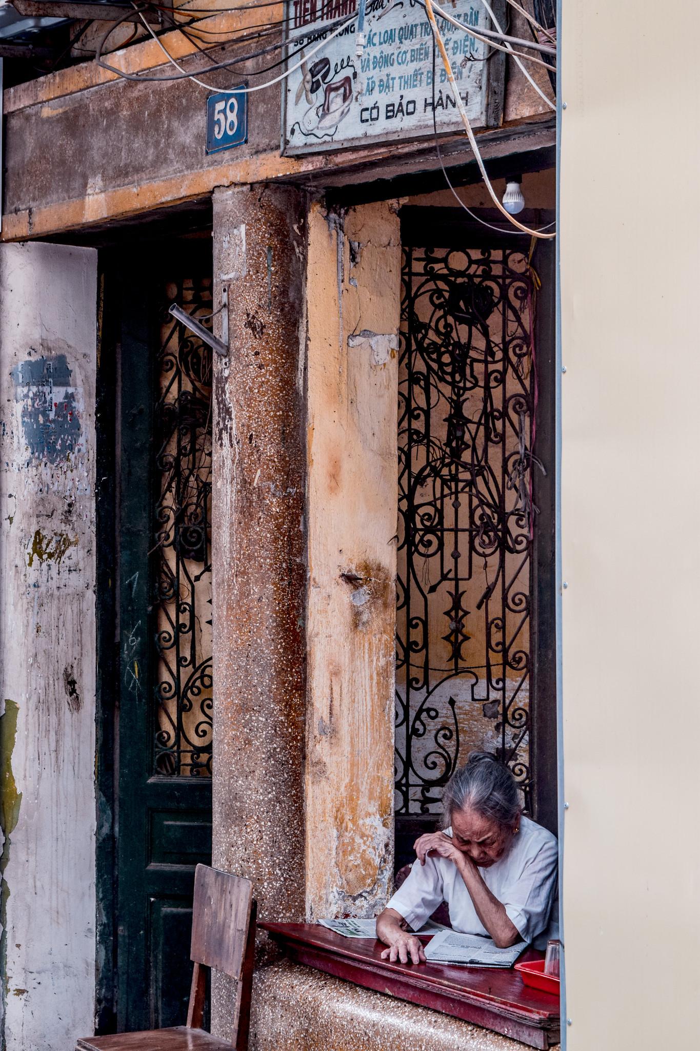 An Elderly Lady in the Old Quarter