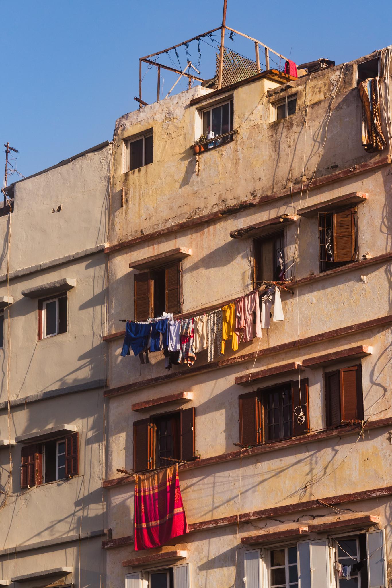 The Façade of an Old Apartment Building