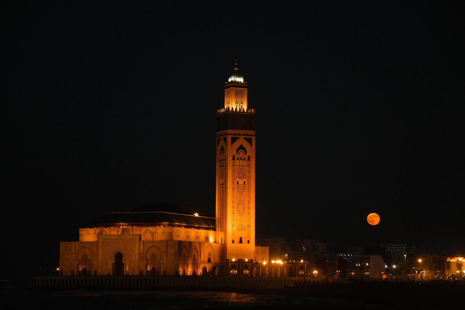 The Moon Hanging by the Mosque
