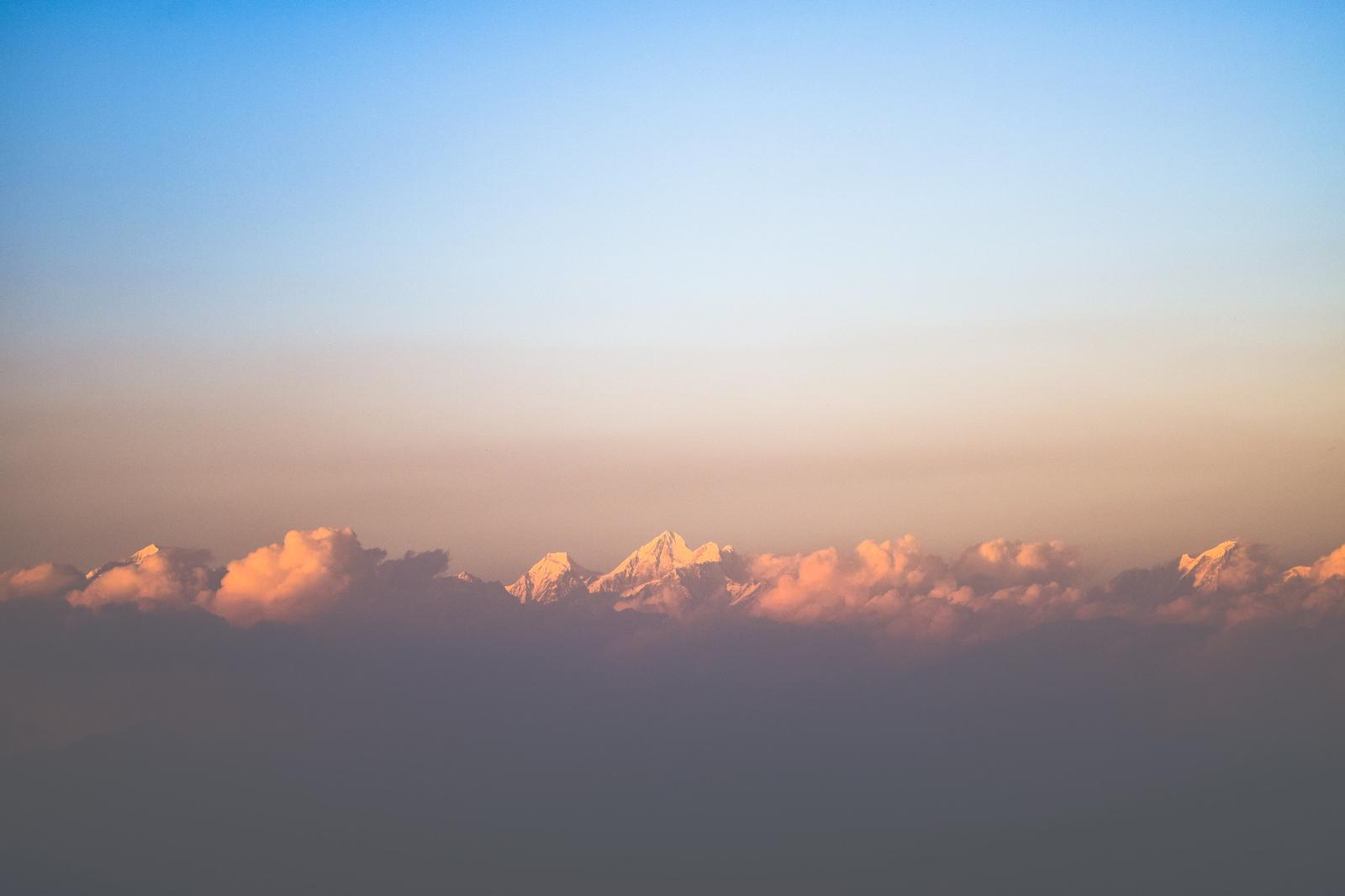 Sunset over Himalayas