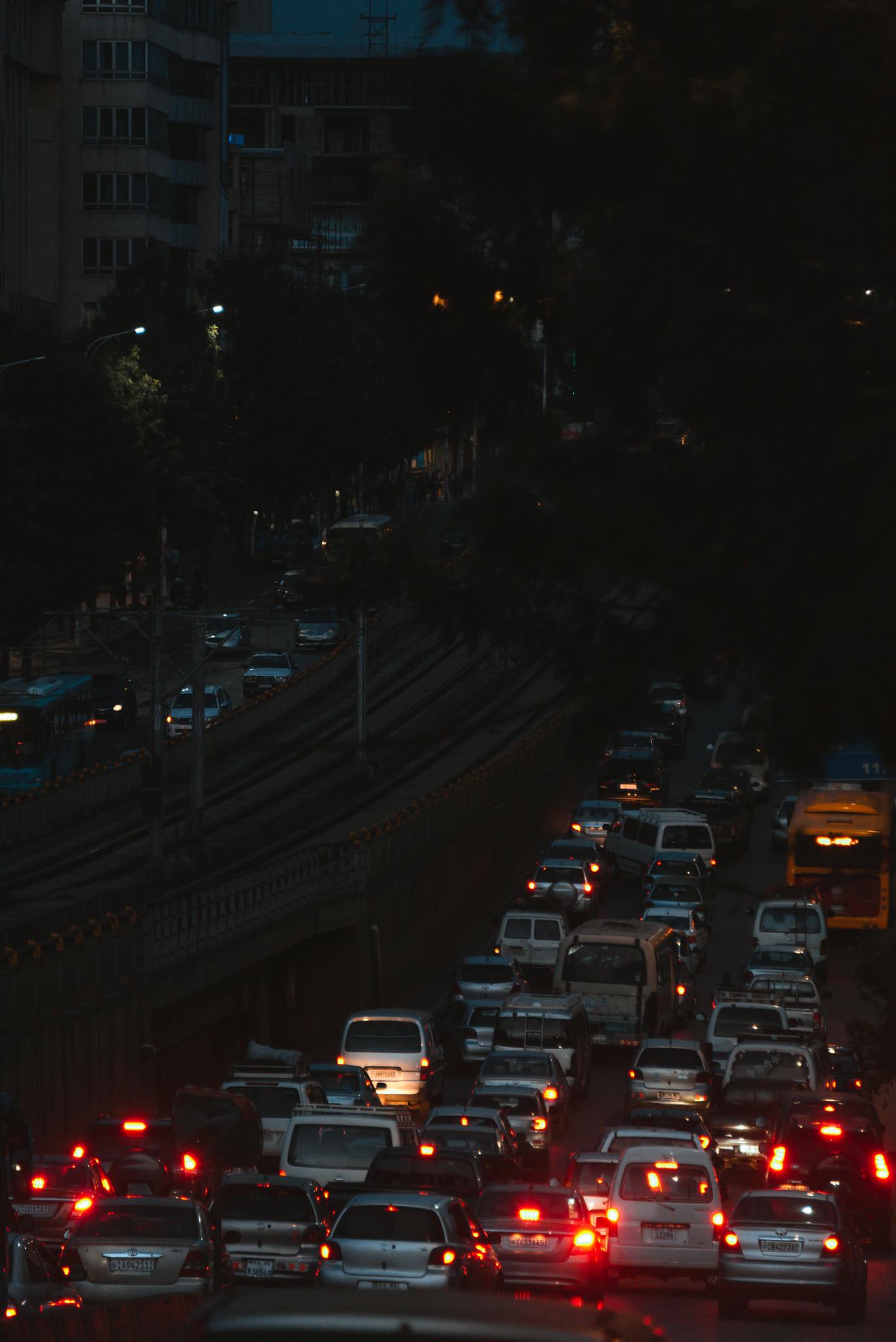 On Haile Gebrselassie Street at Twilight