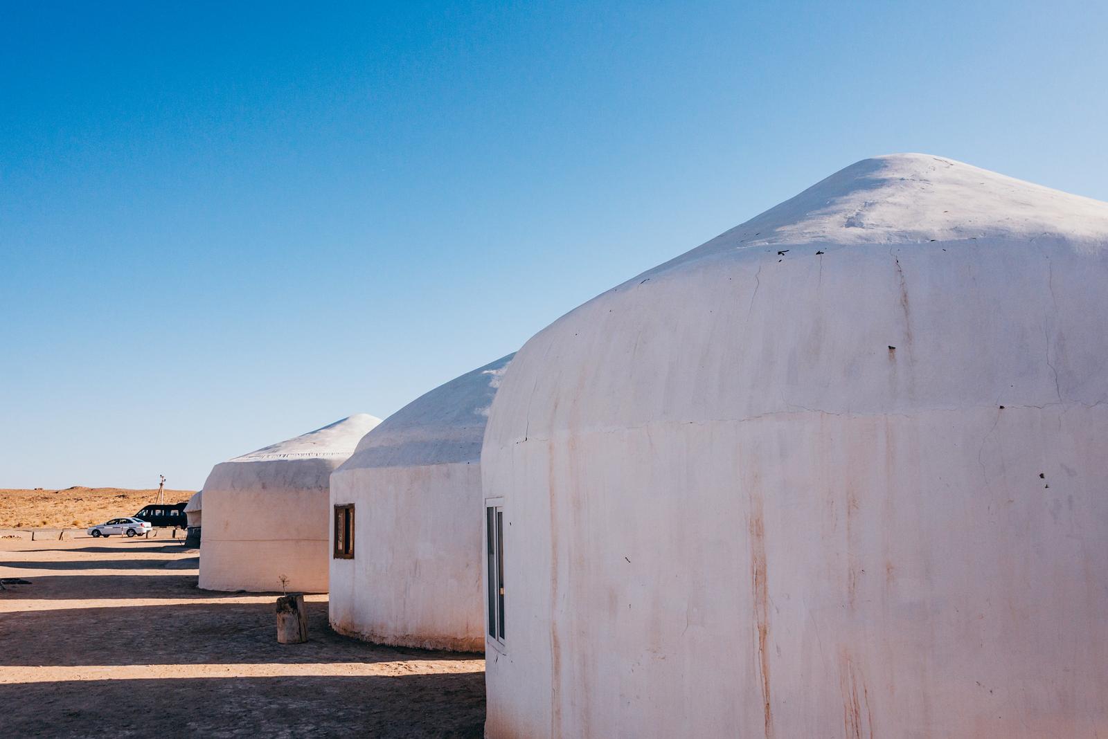 Straight Rows of Yurts