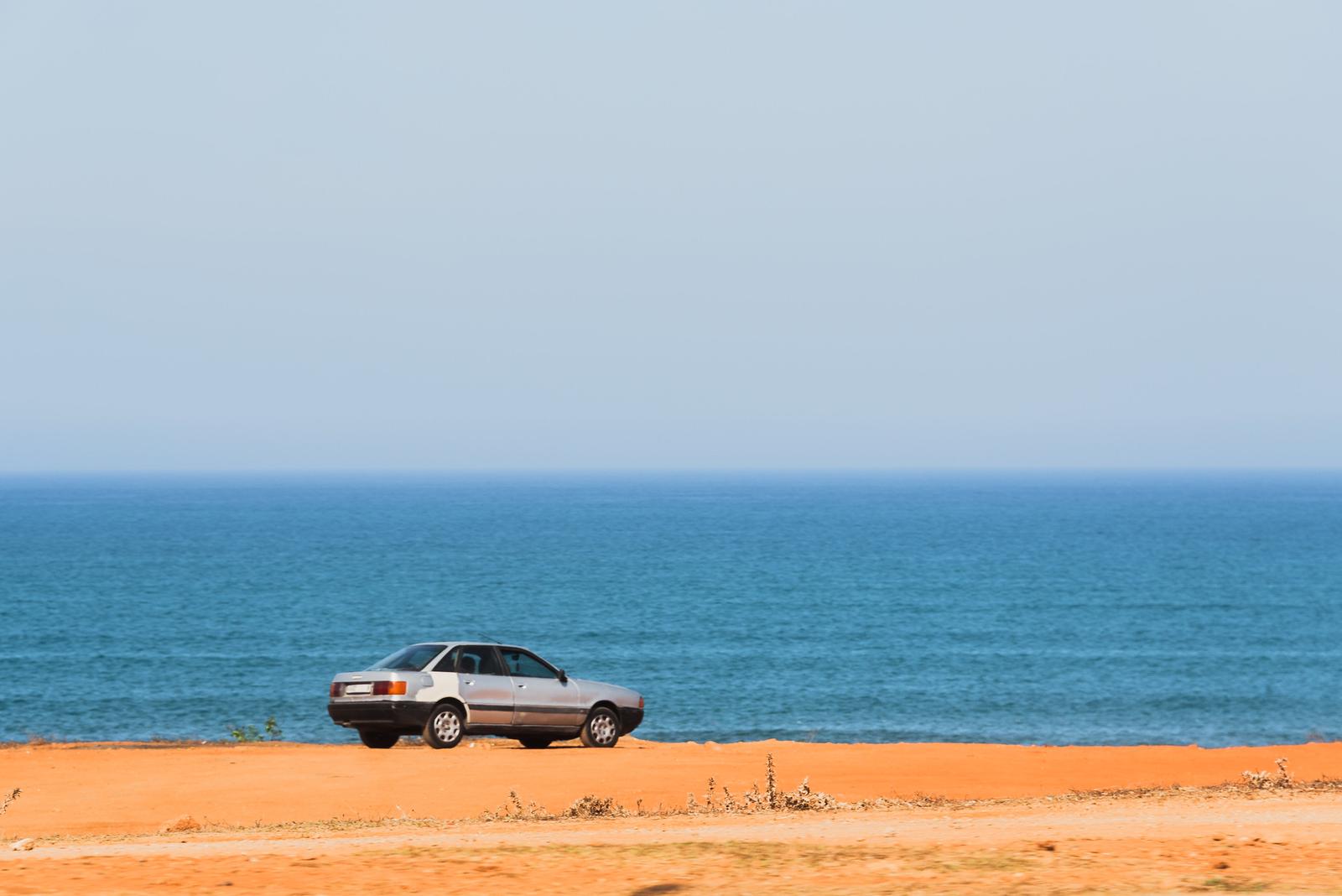 Seaside Scenes Captured from Taxi