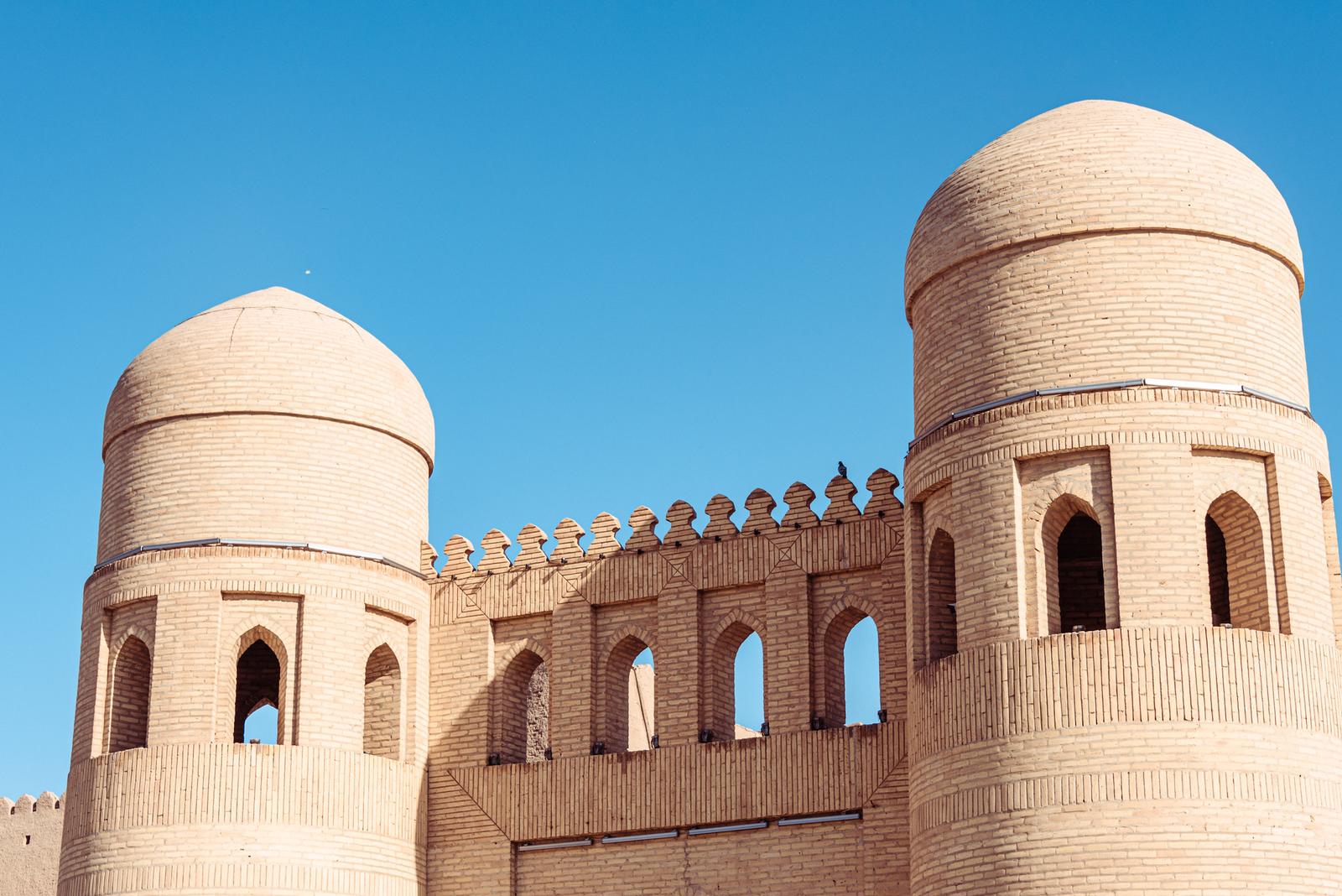 First Sight of Khiva: West Gate (Ota Darvoza)