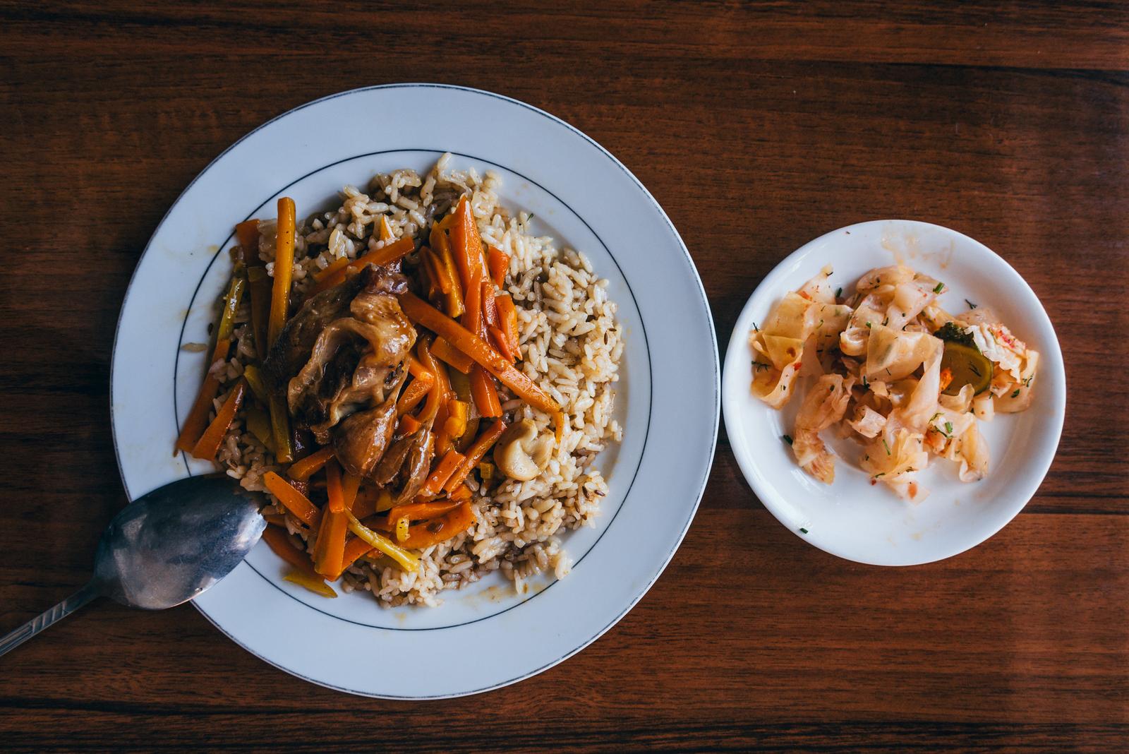 Having Plov for Lunch