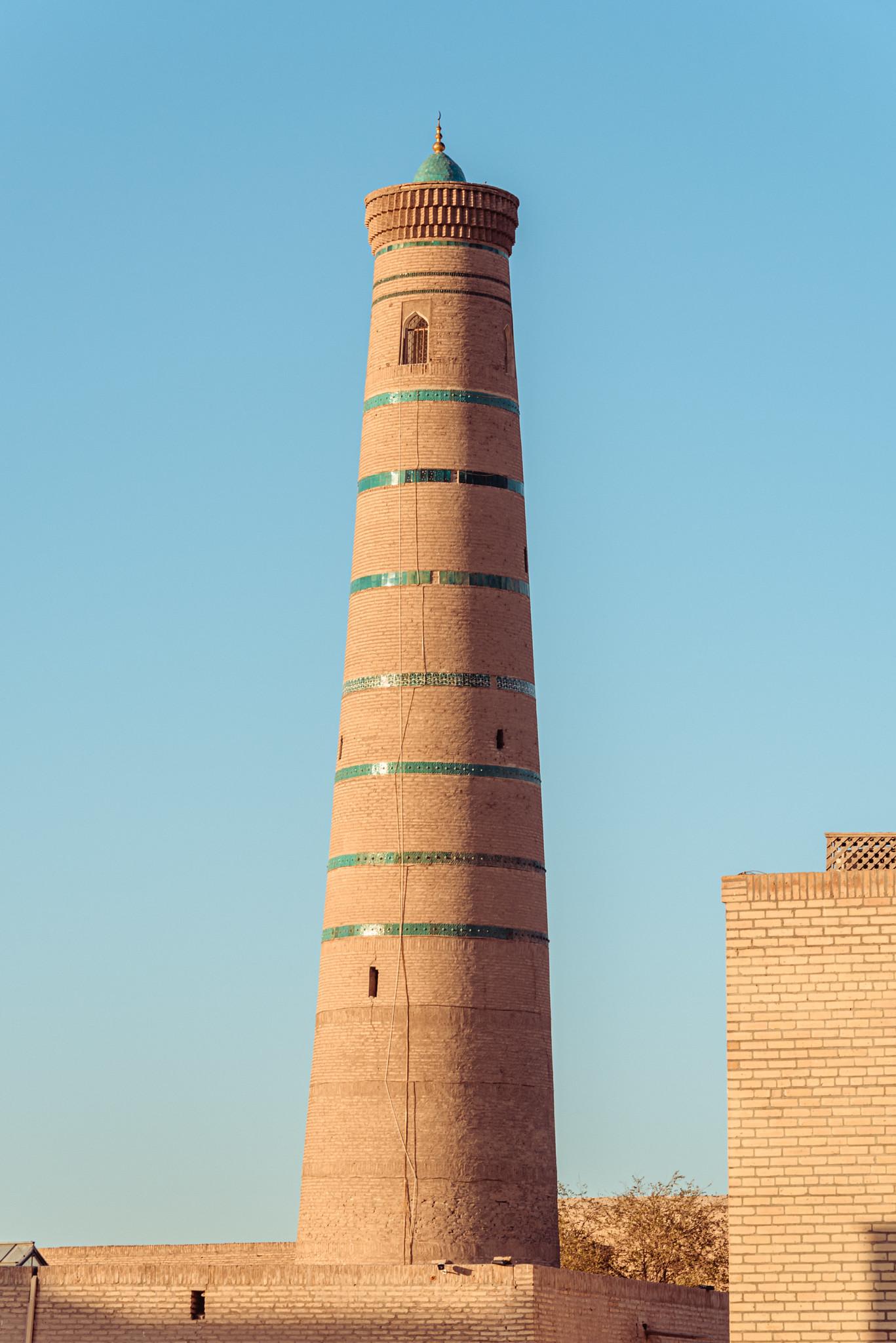 Islam Khoja Minaret with Sky Backdrop
