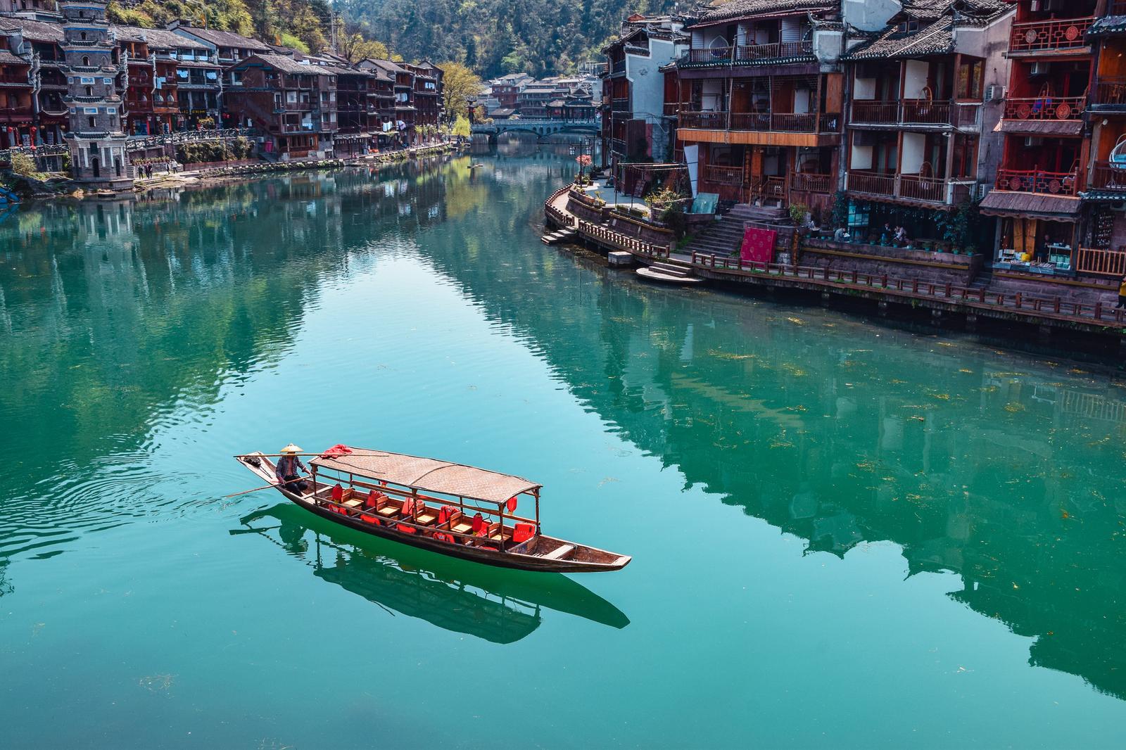 Boat on Tuojiang River