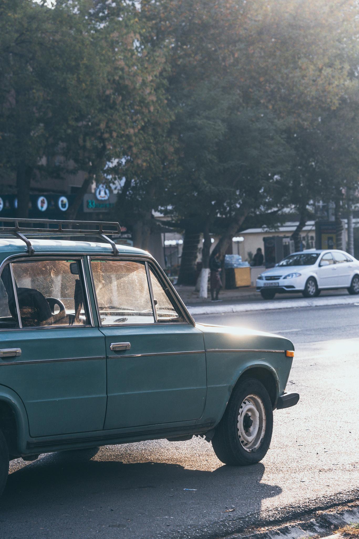 Vintage Car and Soldier