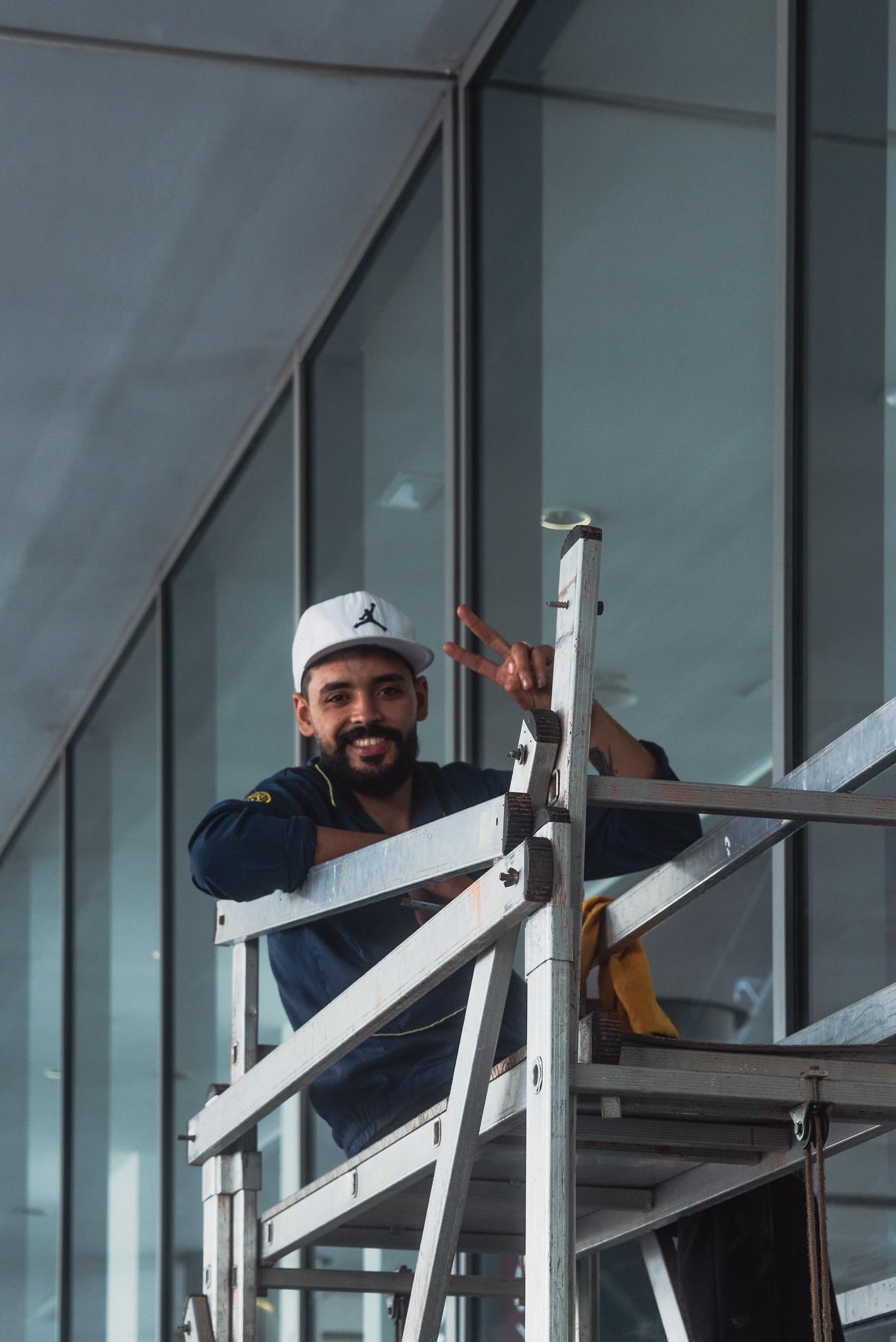 A Worker at the Bus Station