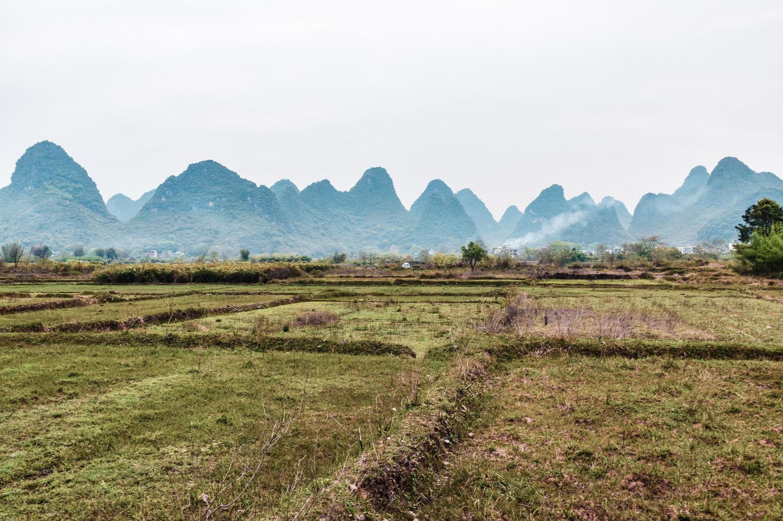 Cycling along Li River Valley